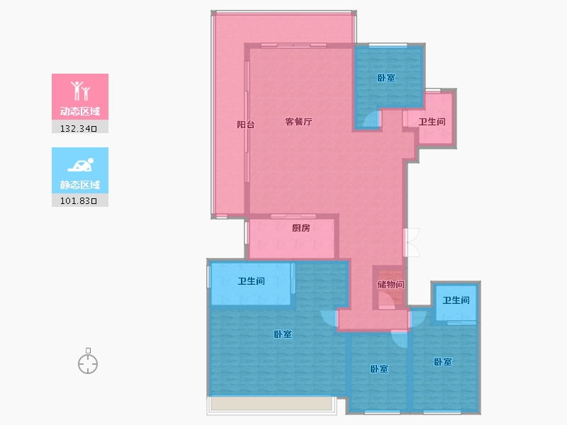 江苏省-南京市-华侨城天鹅堡-213.00-户型库-动静分区