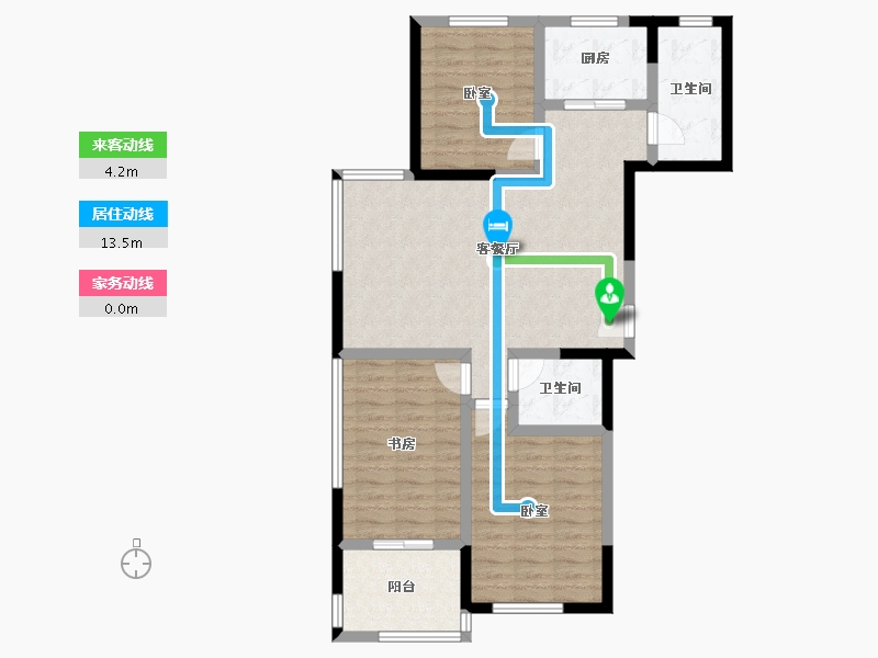 陕西省-咸阳市-林锦庭园-91.26-户型库-动静线