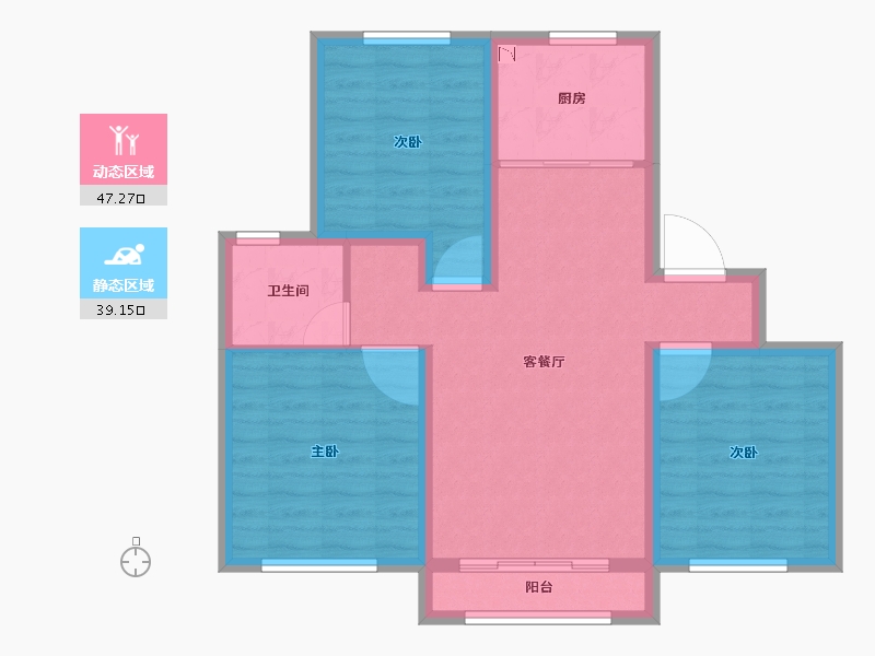 黑龙江省-牡丹江市-融创·冰雪影都-77.03-户型库-动静分区