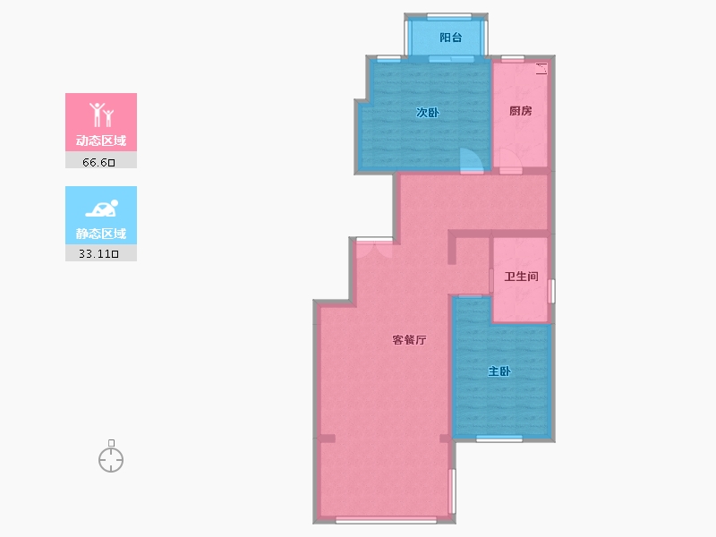 黑龙江省-哈尔滨市-凯盛源·玖郡-89.50-户型库-动静分区