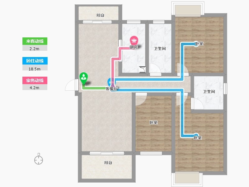 江苏省-无锡市-鸿景中央府-102.00-户型库-动静线