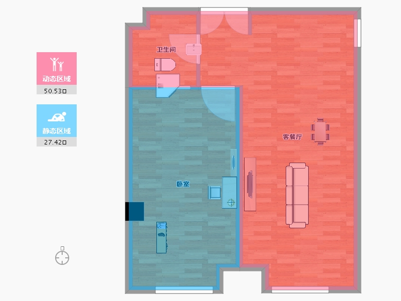 江苏省-南京市-百家湖公馆-71.74-户型库-动静分区