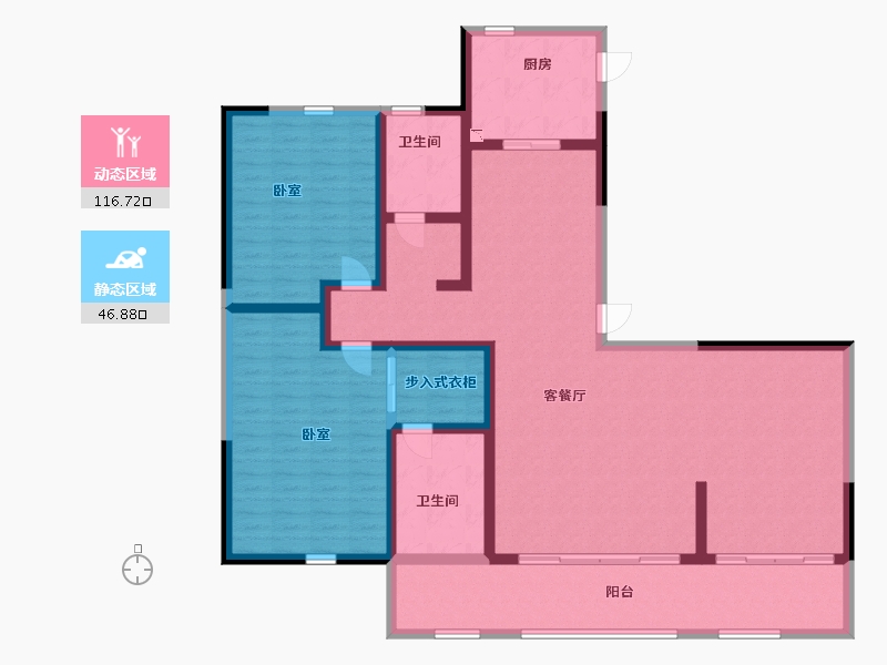 陕西省-西安市-万丽骊宫-148.00-户型库-动静分区