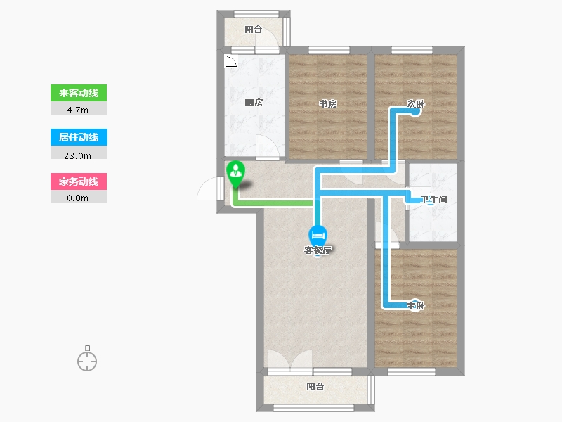 黑龙江省-哈尔滨市-融创·璟园-75.94-户型库-动静线