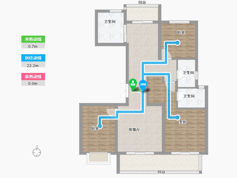 陕西省-西安市-阎良龙记观园-102.08-户型库-动静线