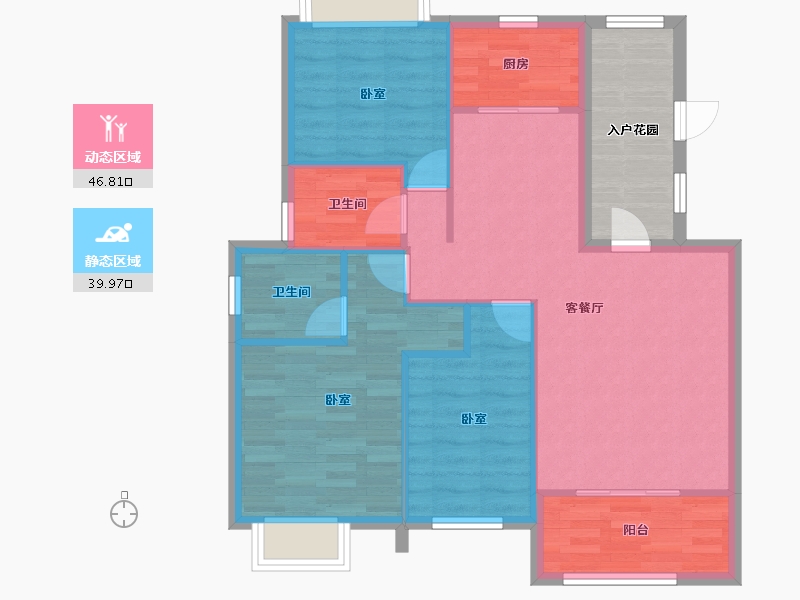 贵州省-遵义市-龙泉壹号-86.01-户型库-动静分区