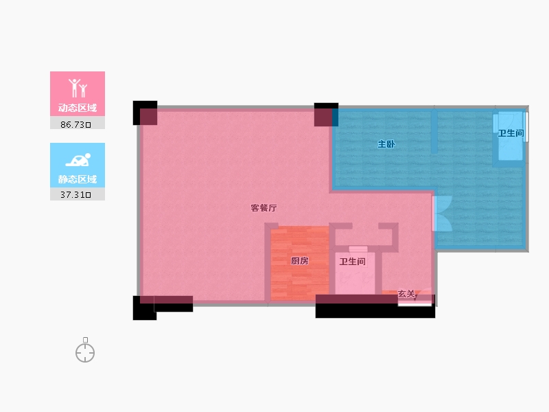 陕西省-西安市-中国铁建西派中心-109.66-户型库-动静分区