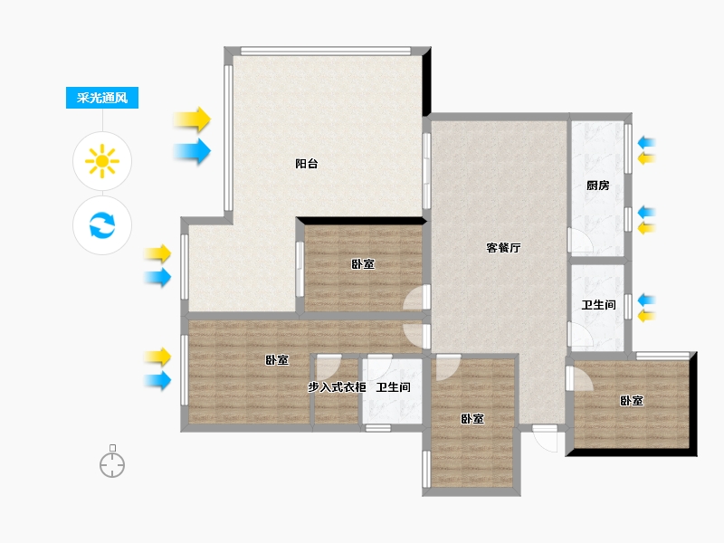 贵州省-六盘水市-城投·凤凰院景-144.99-户型库-采光通风