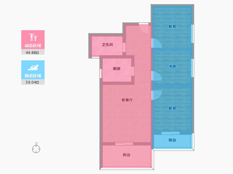 陕西省-咸阳市-林锦庭园-77.96-户型库-动静分区