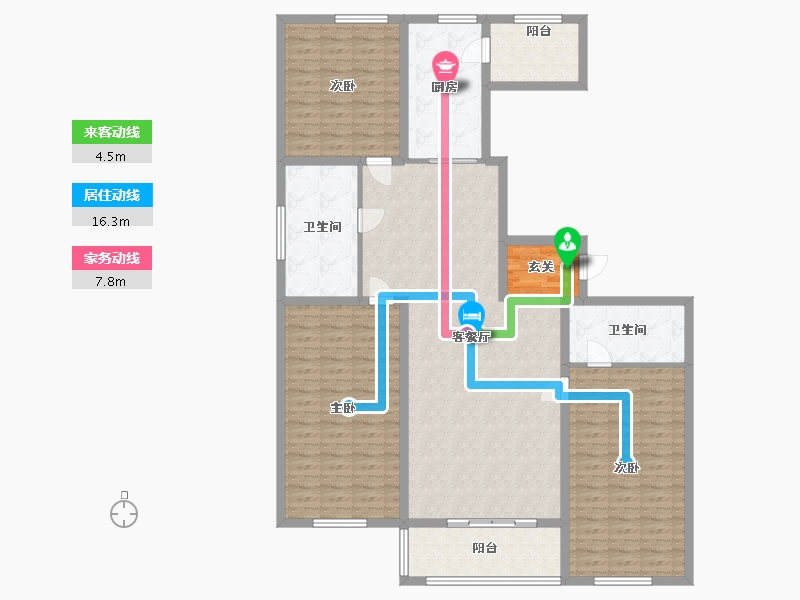 黑龙江省-哈尔滨市-裕赐俯季-141.36-户型库-动静线