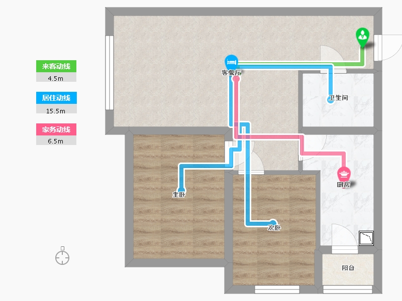 黑龙江省-哈尔滨市-融创·璟园-55.52-户型库-动静线