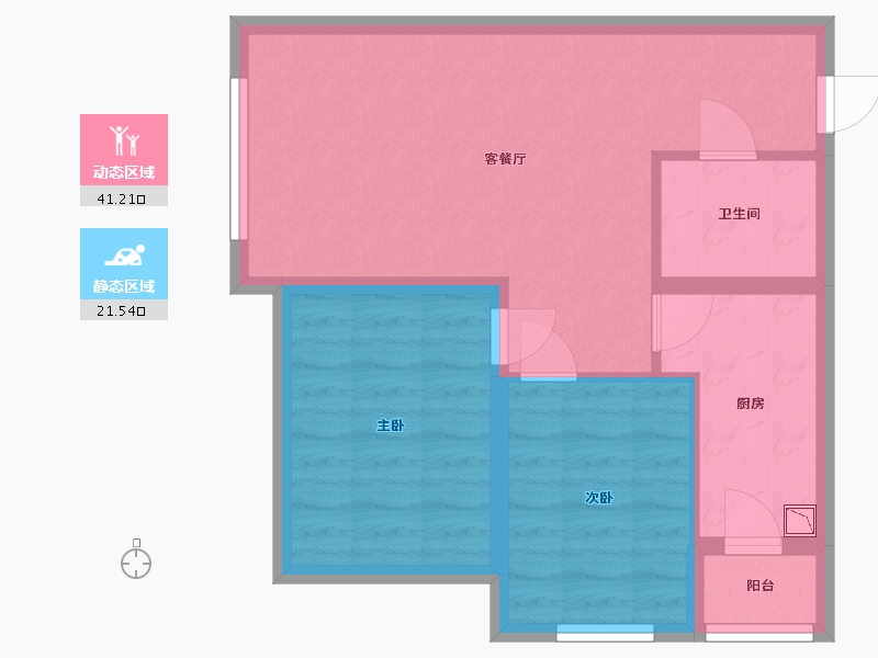 黑龙江省-哈尔滨市-融创·璟园-55.52-户型库-动静分区