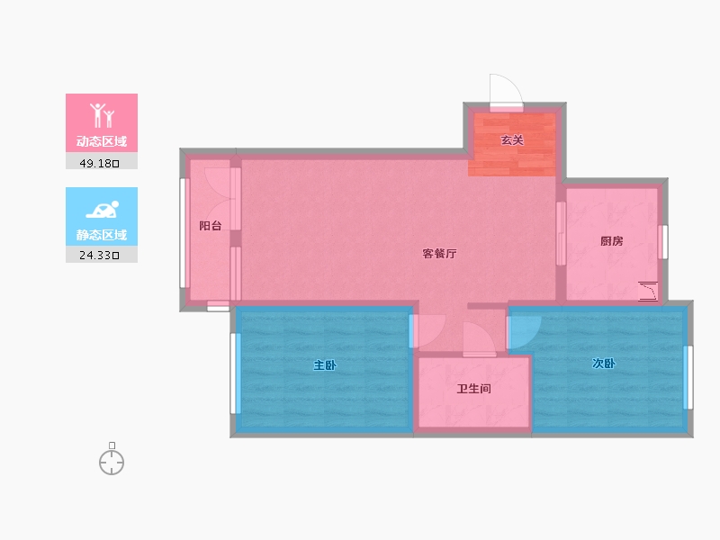 黑龙江省-哈尔滨市-融创·璟园-65.23-户型库-动静分区