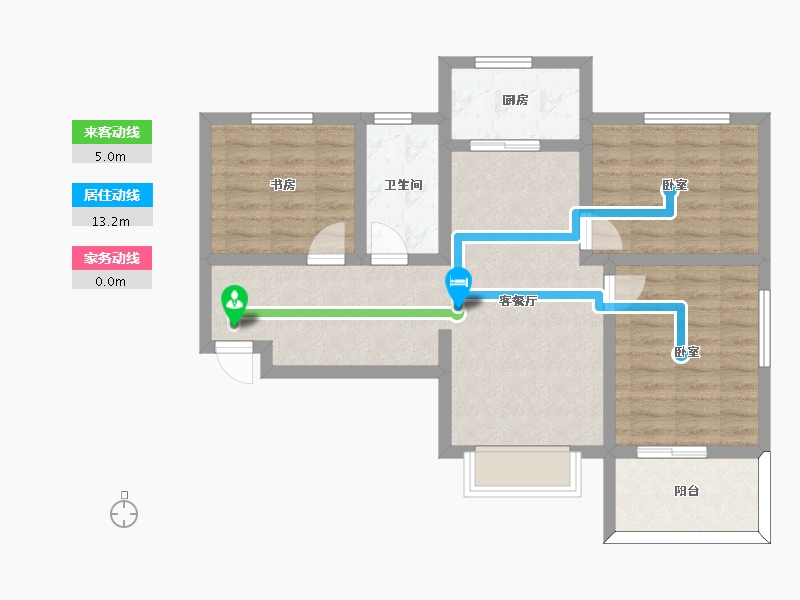 陕西省-咸阳市-林锦庭园-74.58-户型库-动静线