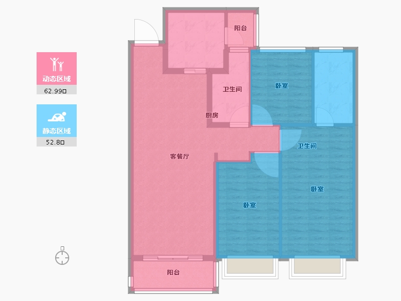 山西省-太原市-太原恒大森林海-105.00-户型库-动静分区