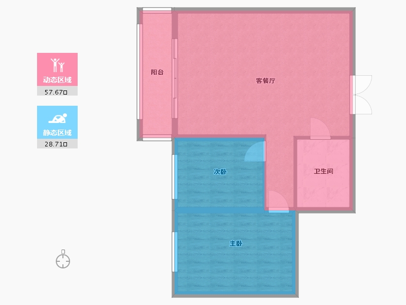 黑龙江省-哈尔滨市-尚苑•英才汇-78.90-户型库-动静分区