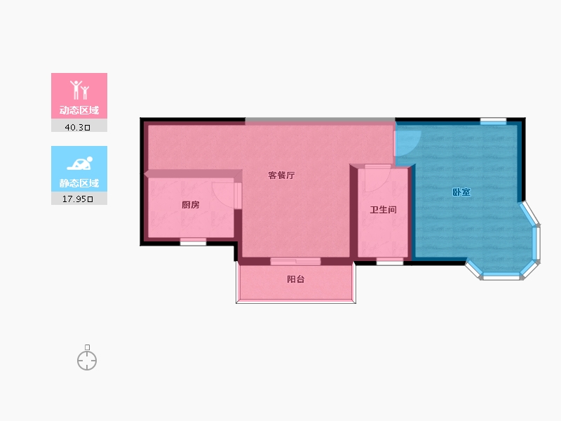 江苏省-无锡市-恒盛第一国际四期颐园-51.26-户型库-动静分区