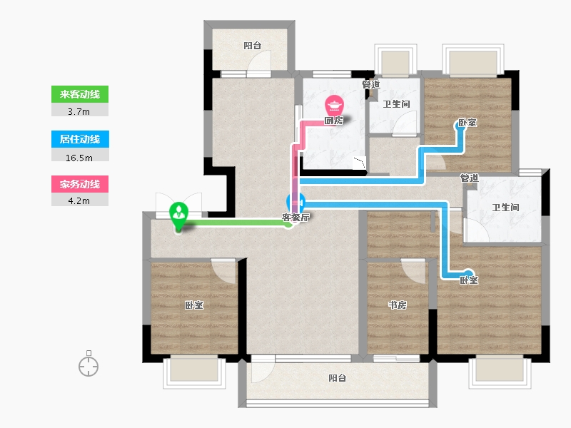 江苏省-无锡市-中锐星公元-102.01-户型库-动静线