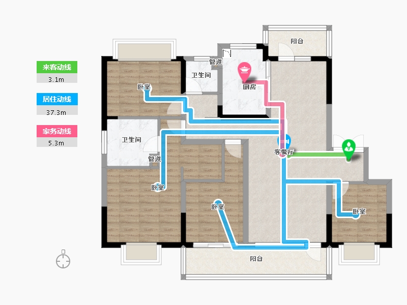 江苏省-无锡市-中锐星公元-112.00-户型库-动静线