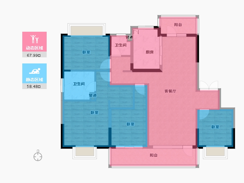 江苏省-无锡市-中锐星公元-112.00-户型库-动静分区