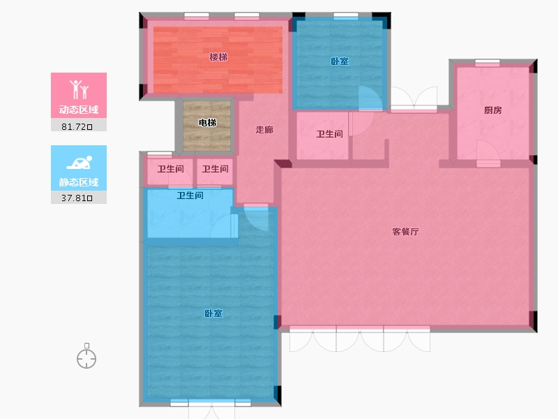 浙江省-杭州市-绿城江南里-111.07-户型库-动静分区