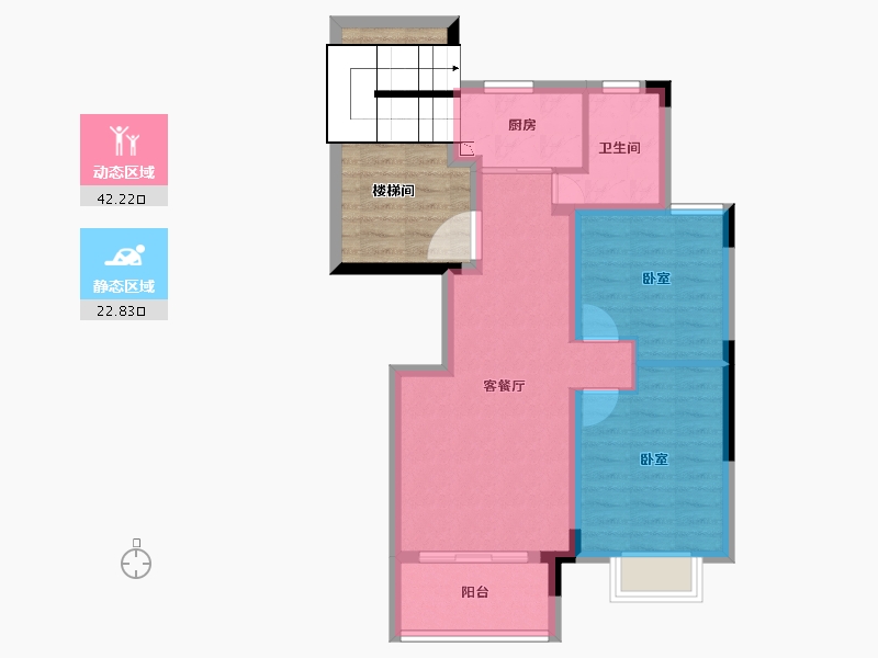 江苏省-无锡市-ΜΟΜΛ春风湖上-70.01-户型库-动静分区