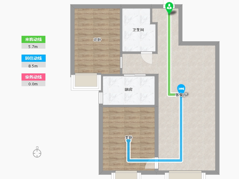 黑龙江省-哈尔滨市-华润•中海•江城-69.60-户型库-动静线