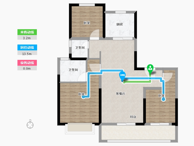 陕西省-西安市-朗诗湖屿栖-99.00-户型库-动静线