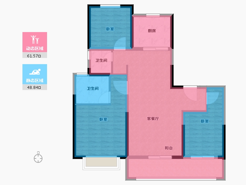 陕西省-西安市-朗诗湖屿栖-99.00-户型库-动静分区