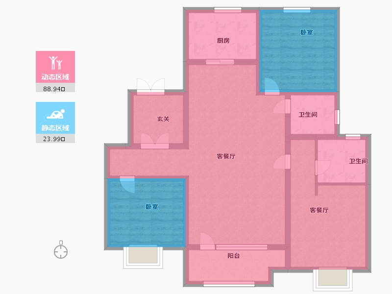 河北省-邢台市-邢台富力城-100.00-户型库-动静分区