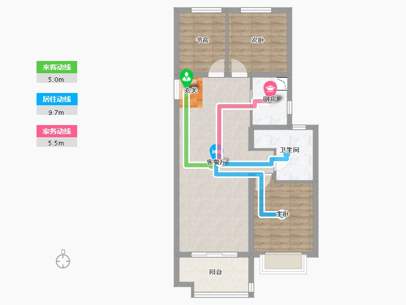 山西省-太原市-当代上品府MOMA-74.08-户型库-动静线