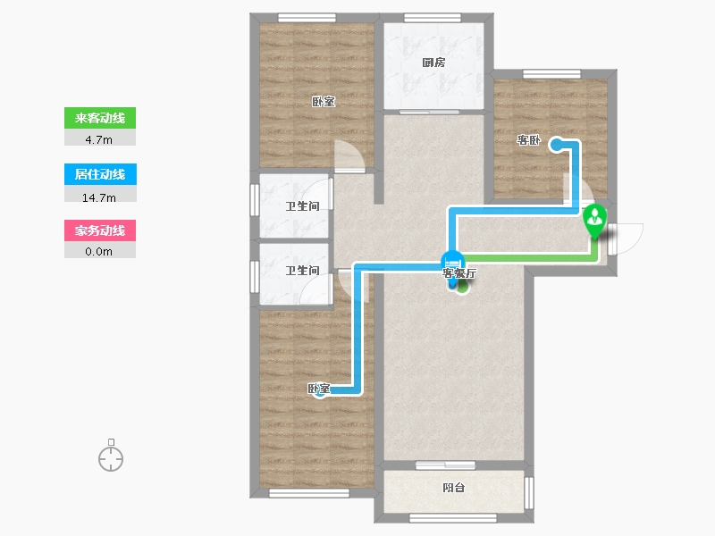 河北省-邢台市-大通家园-93.00-户型库-动静线