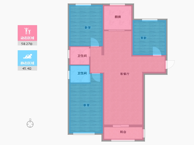 河北省-邢台市-大通家园-93.00-户型库-动静分区