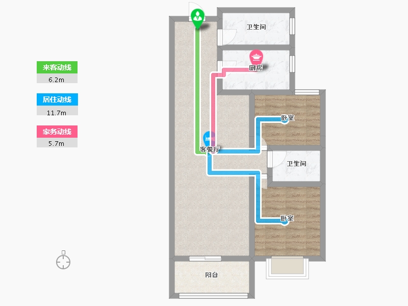 河北省-邢台市-邢台天山熙湖-72.77-户型库-动静线