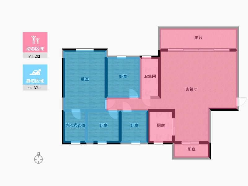 陕西省-咸阳市-水悦澜岸-113.31-户型库-动静分区