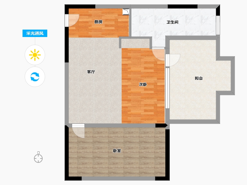 陕西省-西安市-太白山棕榈泉-83.78-户型库-采光通风