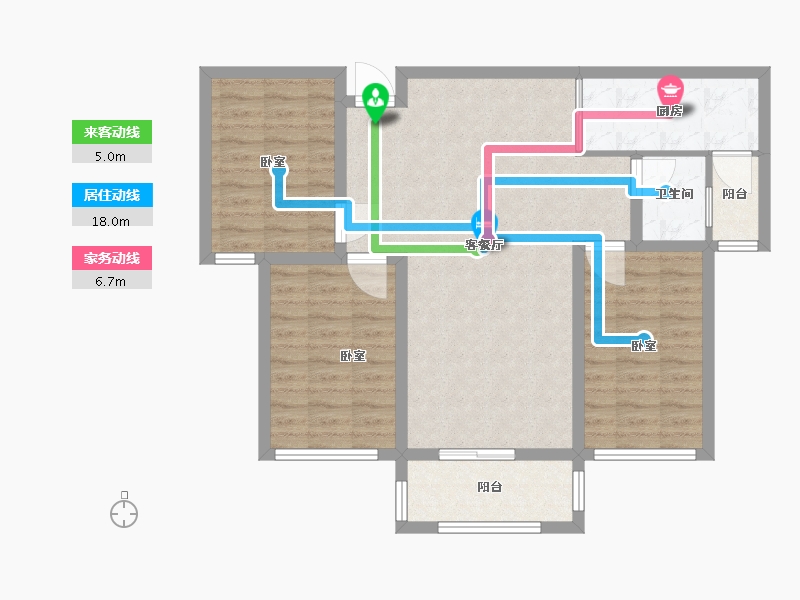 河北省-邢台市-大通家园-87.00-户型库-动静线