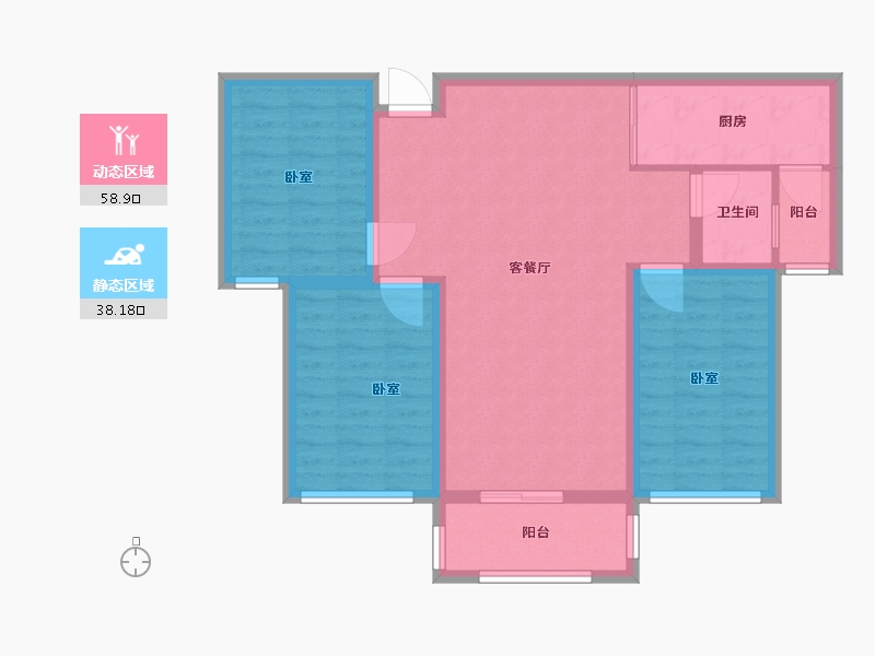 河北省-邢台市-大通家园-87.00-户型库-动静分区