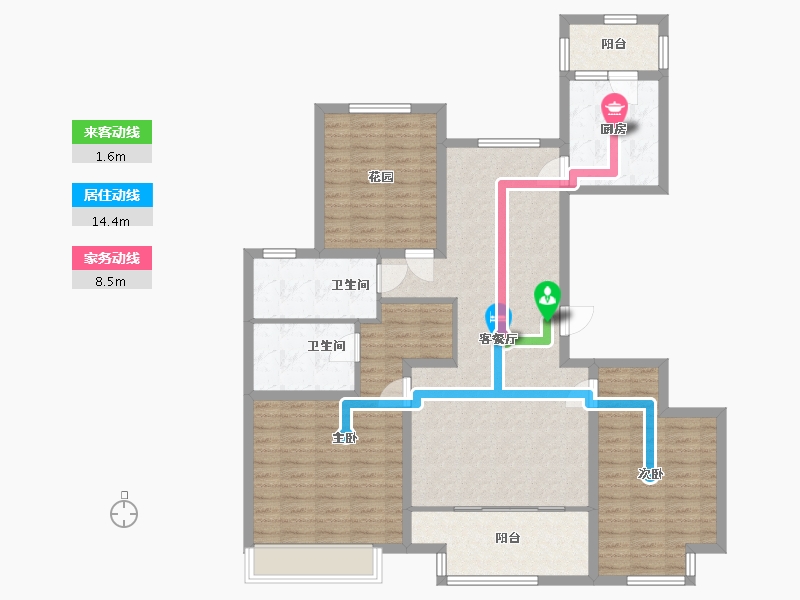 黑龙江省-哈尔滨市-永泰城住宅-117.35-户型库-动静线