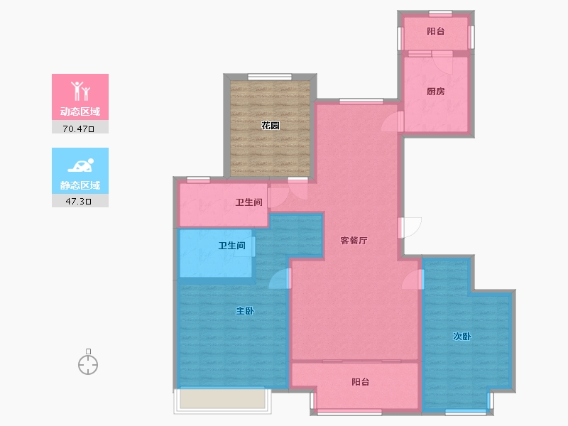 黑龙江省-哈尔滨市-永泰城住宅-117.35-户型库-动静分区