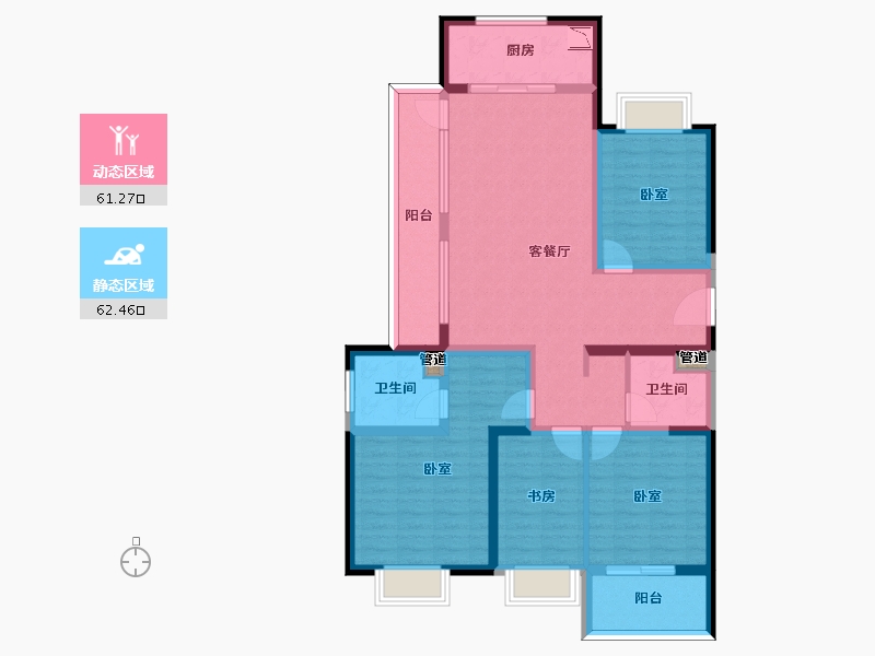 江苏省-无锡市-中锐星公元-109.01-户型库-动静分区