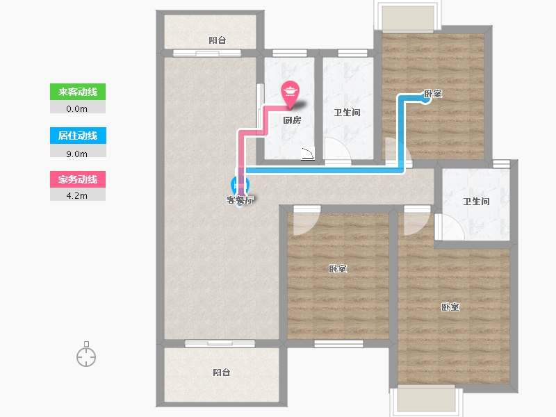 江苏省-无锡市-鸿景中央府-102.00-户型库-动静线