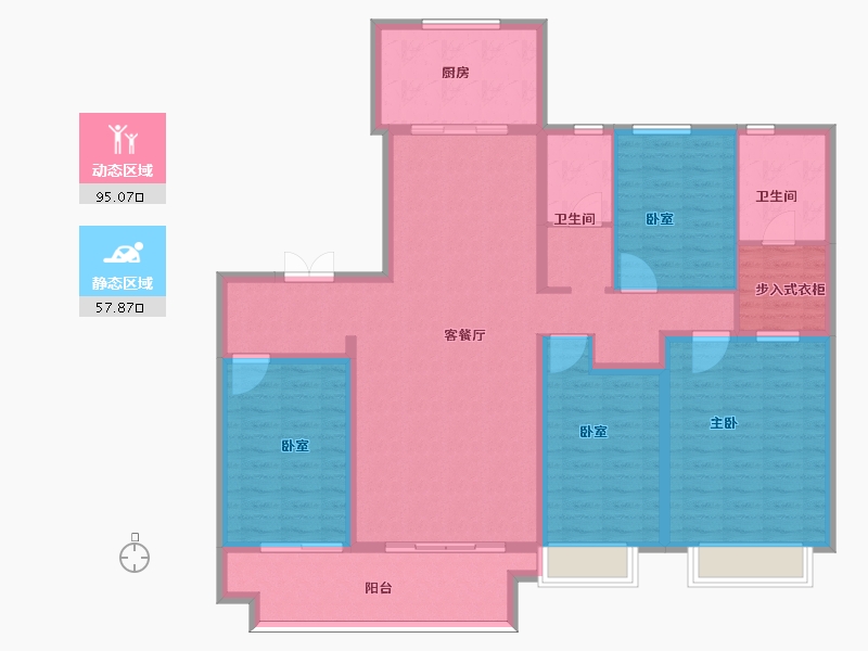 陕西省-西安市-阎良龙记观园-138.00-户型库-动静分区