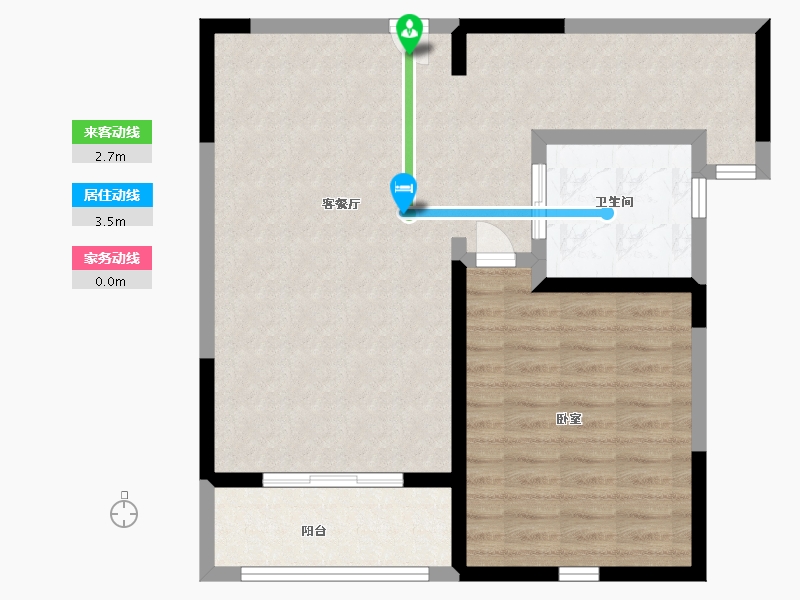 陕西省-西安市-万丽骊宫-74.00-户型库-动静线