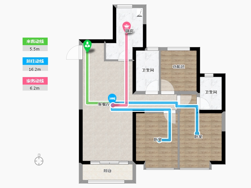 陕西省-西安市-林凯溢金湾-90.00-户型库-动静线