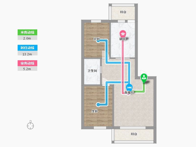 黑龙江省-哈尔滨市-裕赐俯季-54.90-户型库-动静线