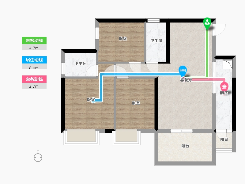 陕西省-咸阳市-水悦澜岸-78.28-户型库-动静线