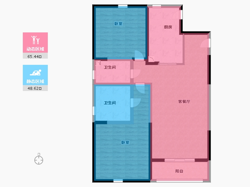 陕西省-西安市-万丽骊宫-102.00-户型库-动静分区