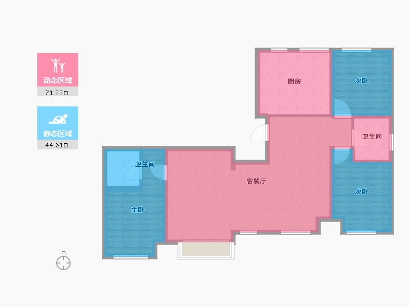 黑龙江省-牡丹江市-世茂·南外滩-104.01-户型库-动静分区