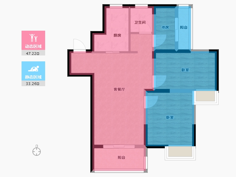 江苏省-无锡市-红豆首府二期-71.00-户型库-动静分区